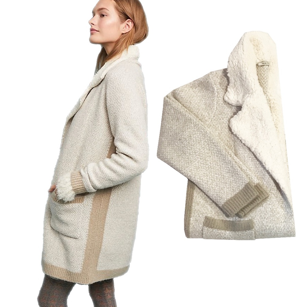 🐑 MAUDE 'Dina Sherpa Pocket Cardigan' *Cozy*